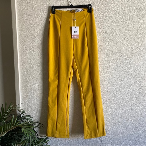 Tiger Mist Pants - NEW Tiger Mist Kinsley Mustard Pants High Rise